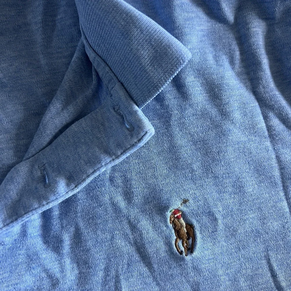 Polo Ralph Lauren Classic Fit light Blue Polo Shirt Small brown Pony Logo cotton